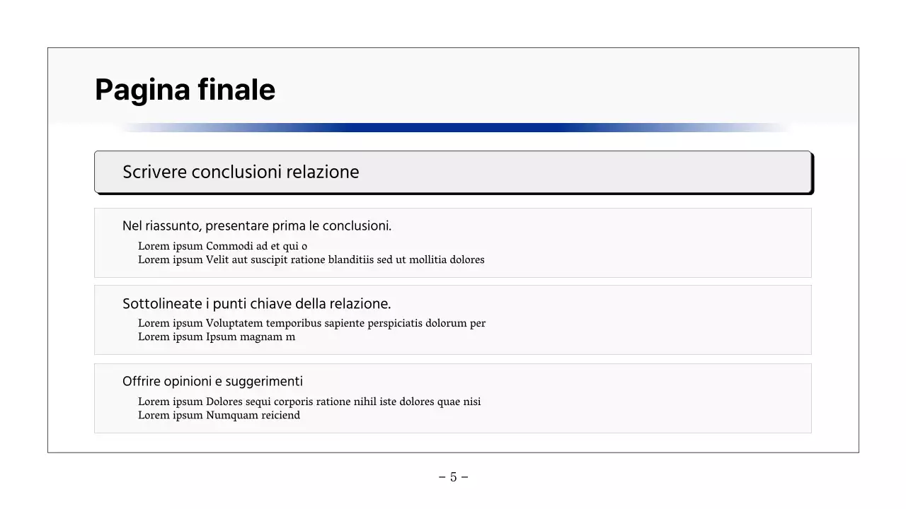 Rapporto di base stampabile in blu navy e grigio