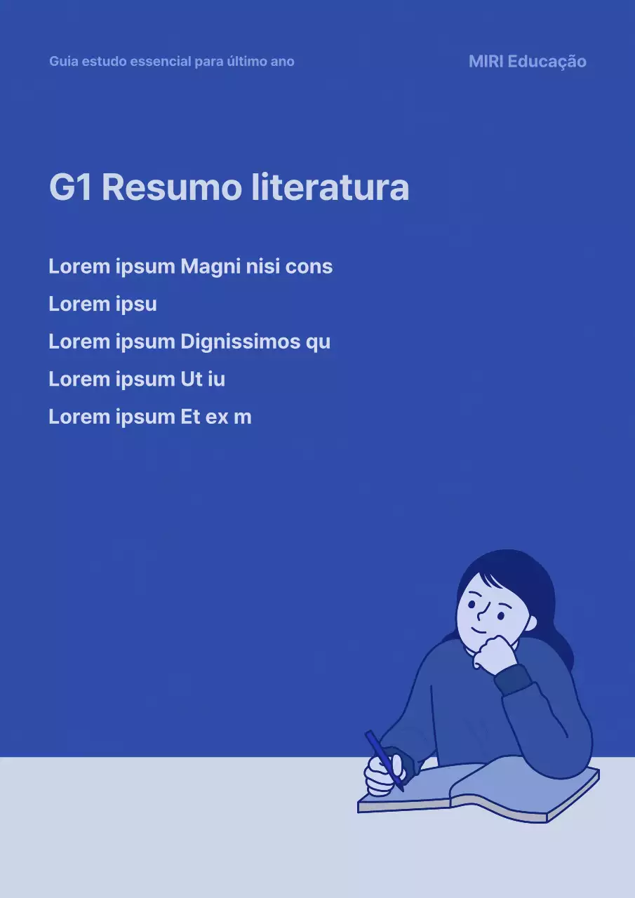 Capa de livro em azul simples e azul claro