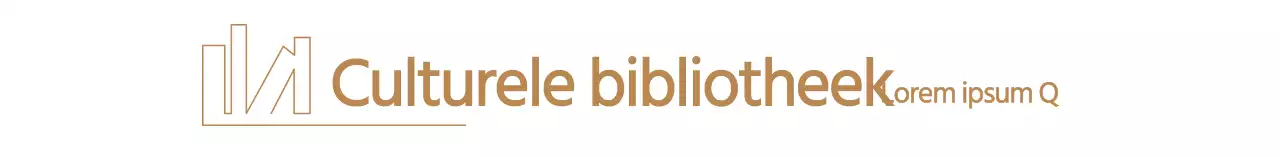 Eenvoudige moderne leeszaal illustratie logo in beige