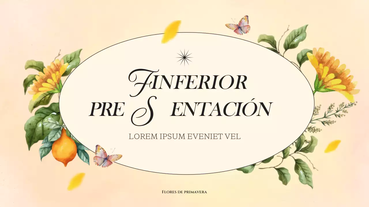 Clásica presentación floral primaveral en amarillo y verde