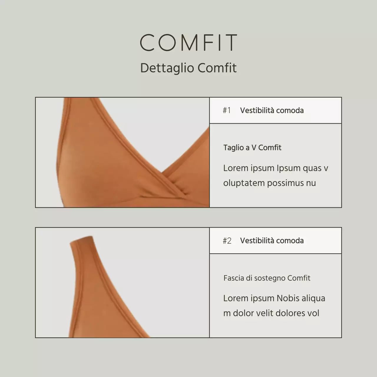 Pubblicità di biancheria intima semplice in bianco e chartreuse