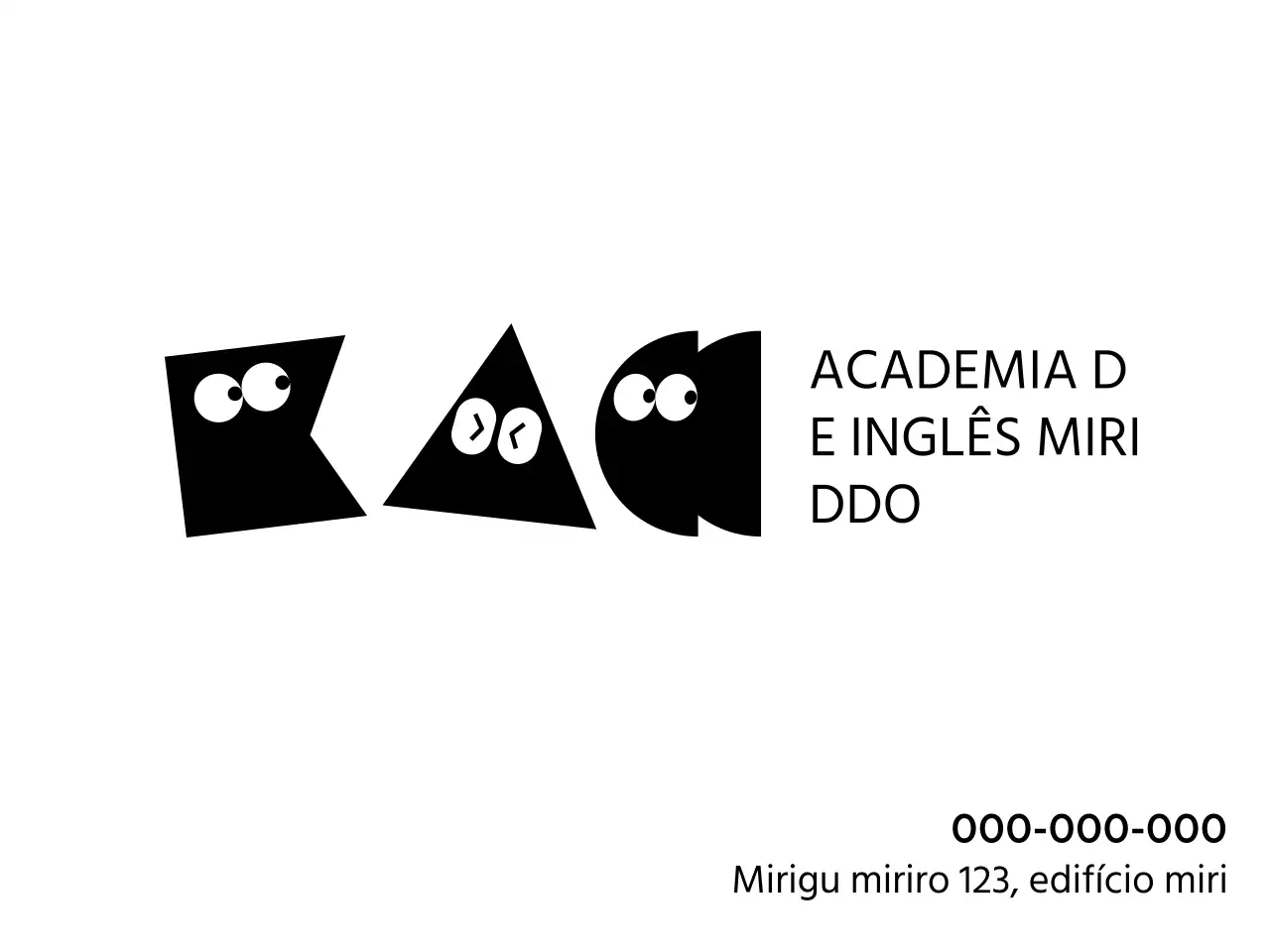 Uma academia de língua inglesa com um conceito giro que inclui personagens de desenhos animados