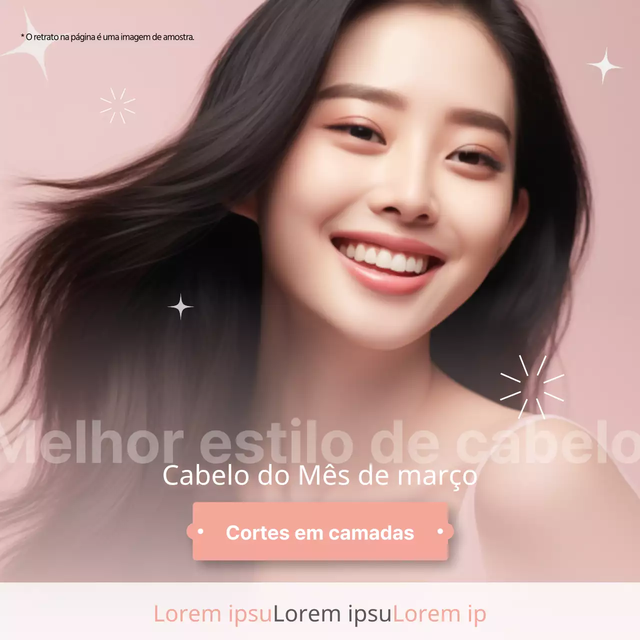 Promover o penteado do mês com um toque de cor-de-rosa