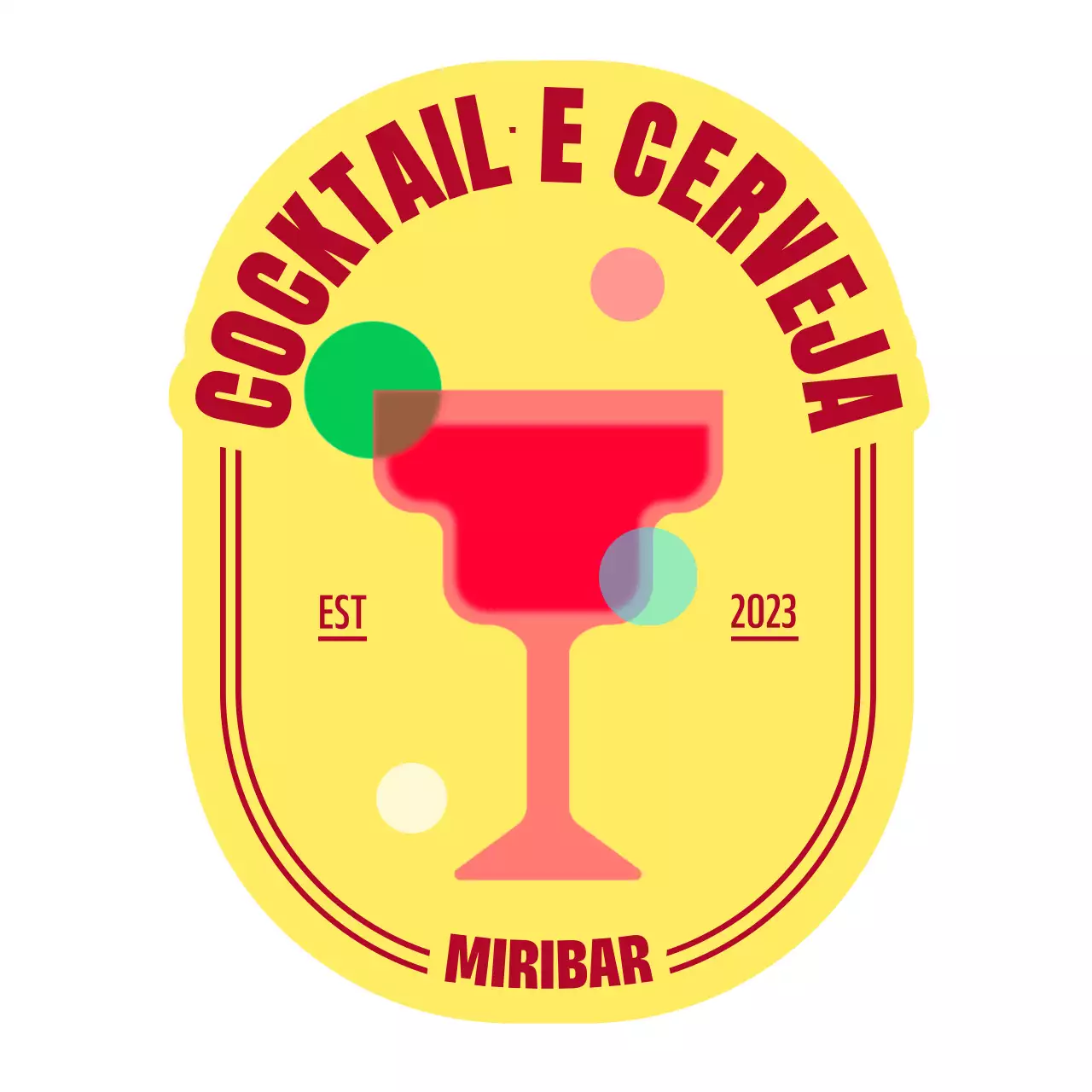 Bar de cocktails amarelo sentimental