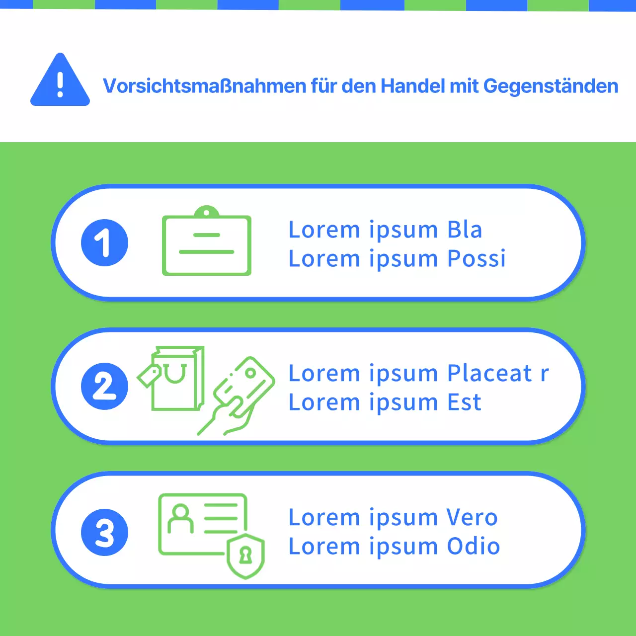 Ankündigung eines grünen und blauen Sharing-Marktes