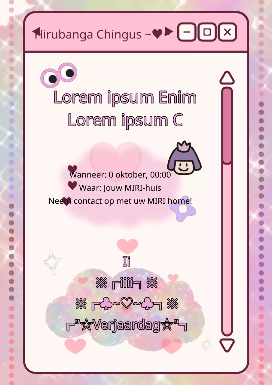 Gelukkige verjaardagsuitnodiging met een retro concept in roze