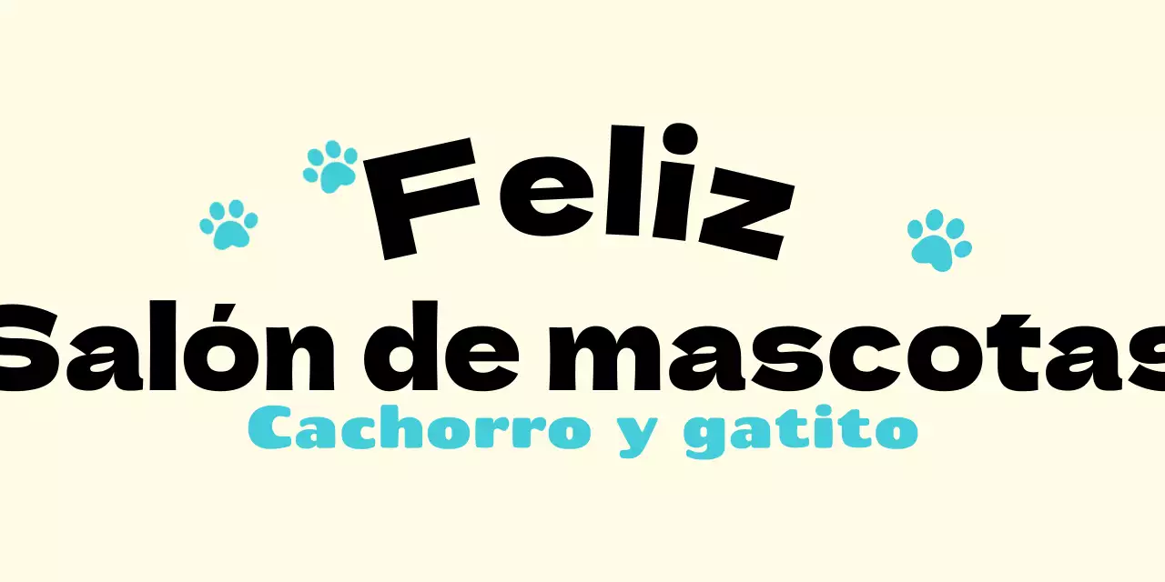 Bonita tipografía de una peluquería canina