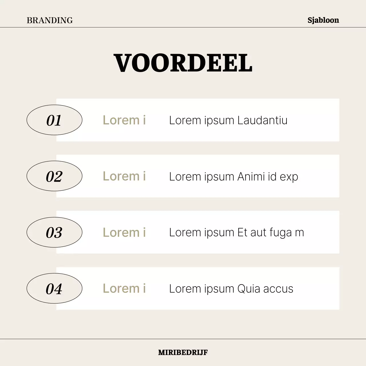 Een eenvoudig merk in beige