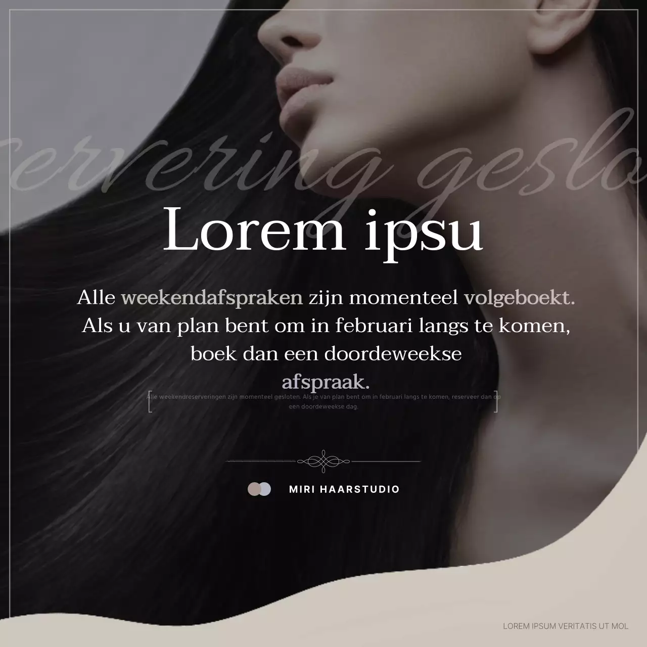 Laatste oproep voor luxe beige en zwarte kapsalonafspraken