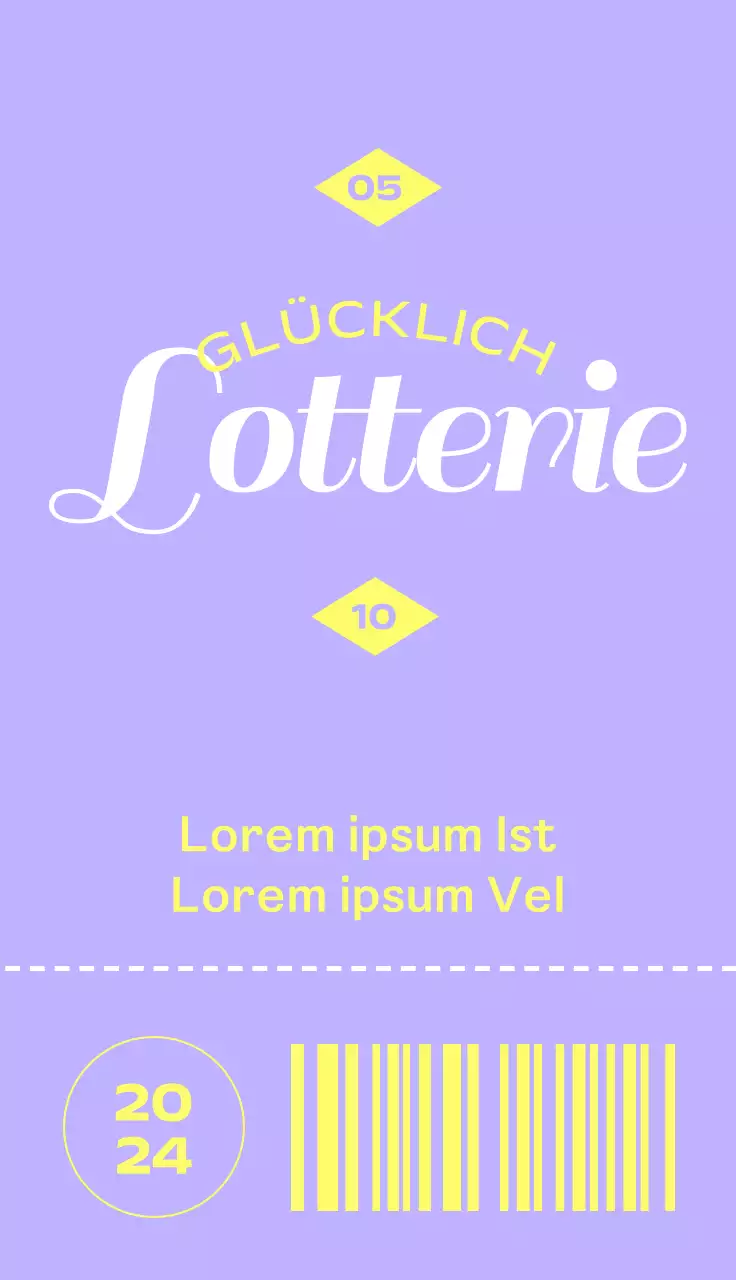 Eine lila-gelbe, saubere Babyparty im Ticket-Stil