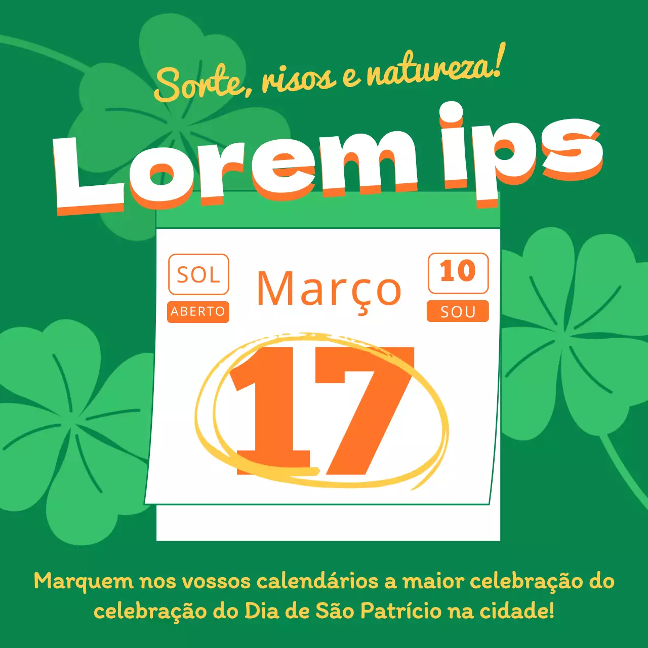 Promover o Dia de São Patrício em verde