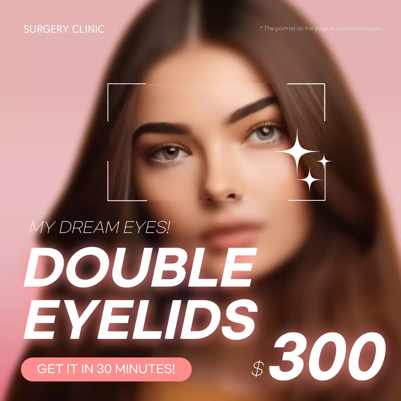 핑크 모던 뷰티 프로모션 소셜 미디어 포스트