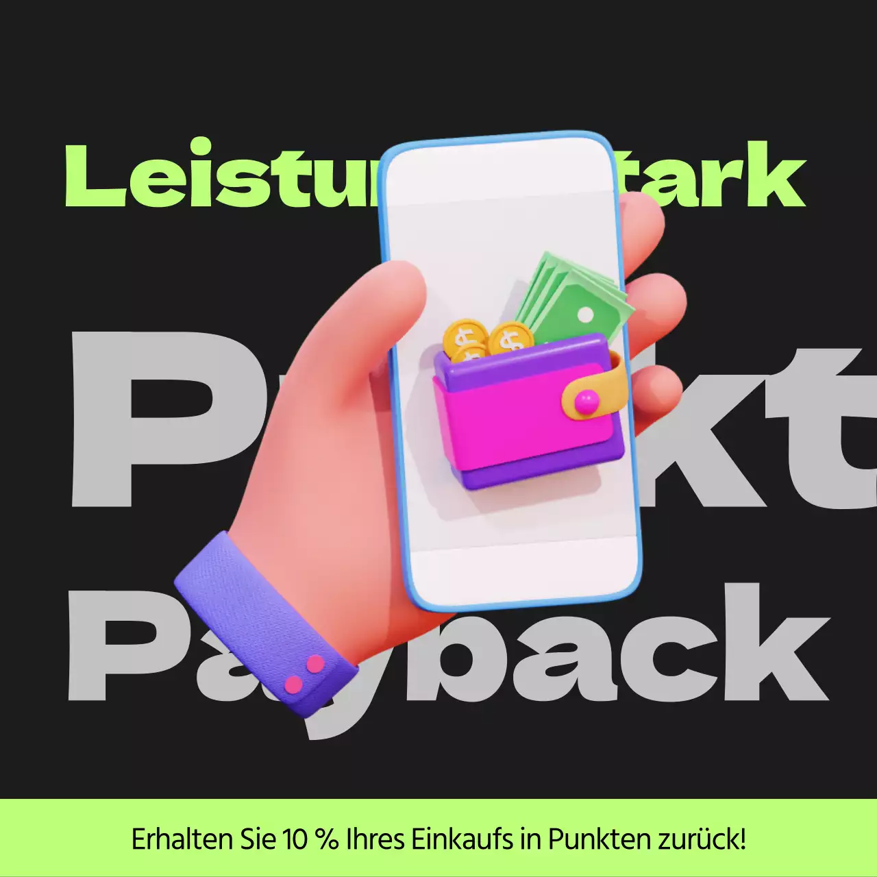 Cyberpunk points payback post in schwarz und lindgrün