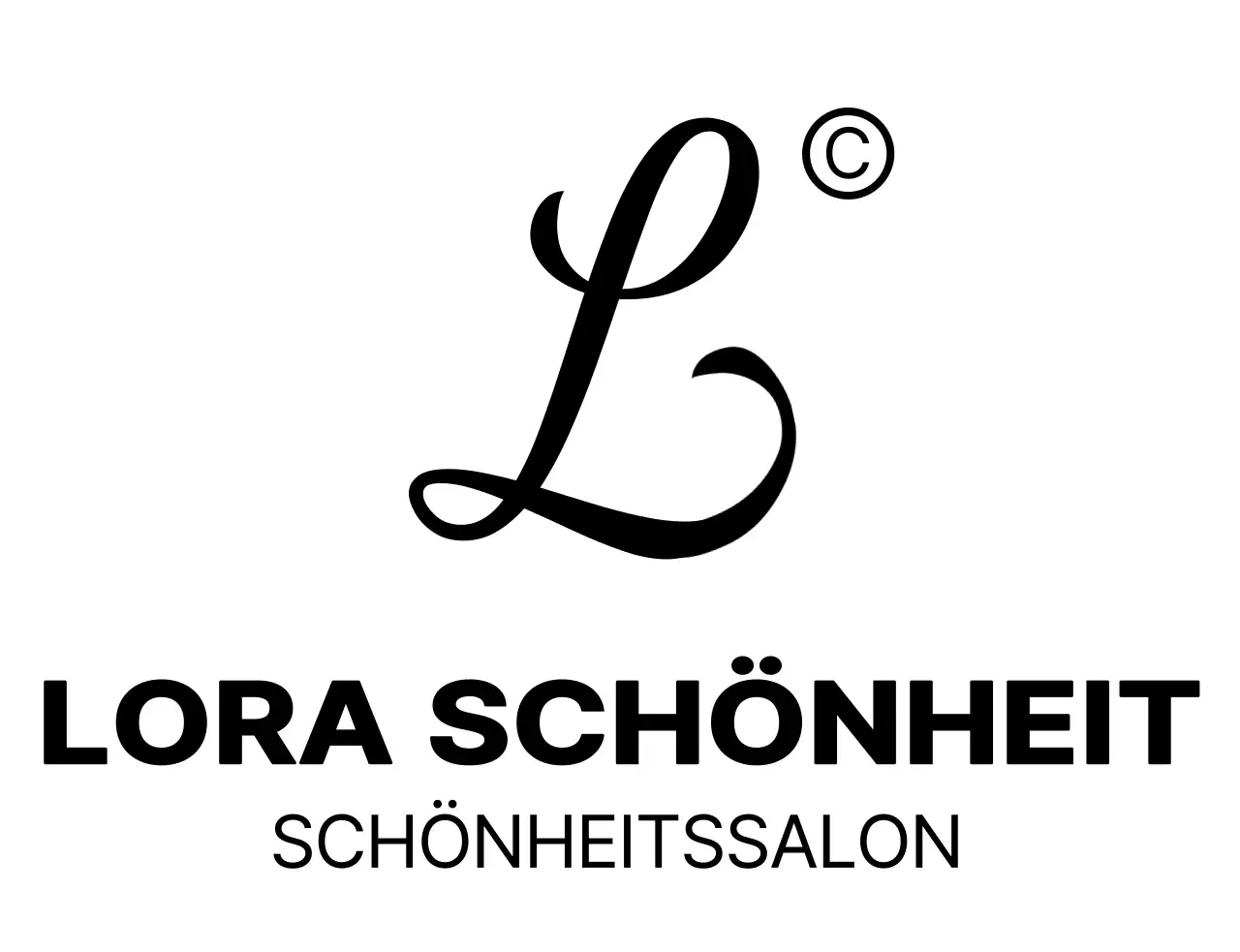 Luxuriöser Schönheitssalon mit kursivem Alphabet
