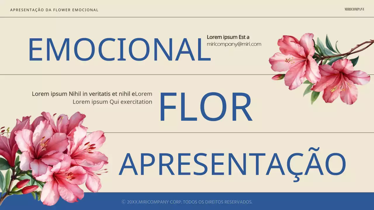 Apresentação floral simples e sentimental de primavera em azul e marfim