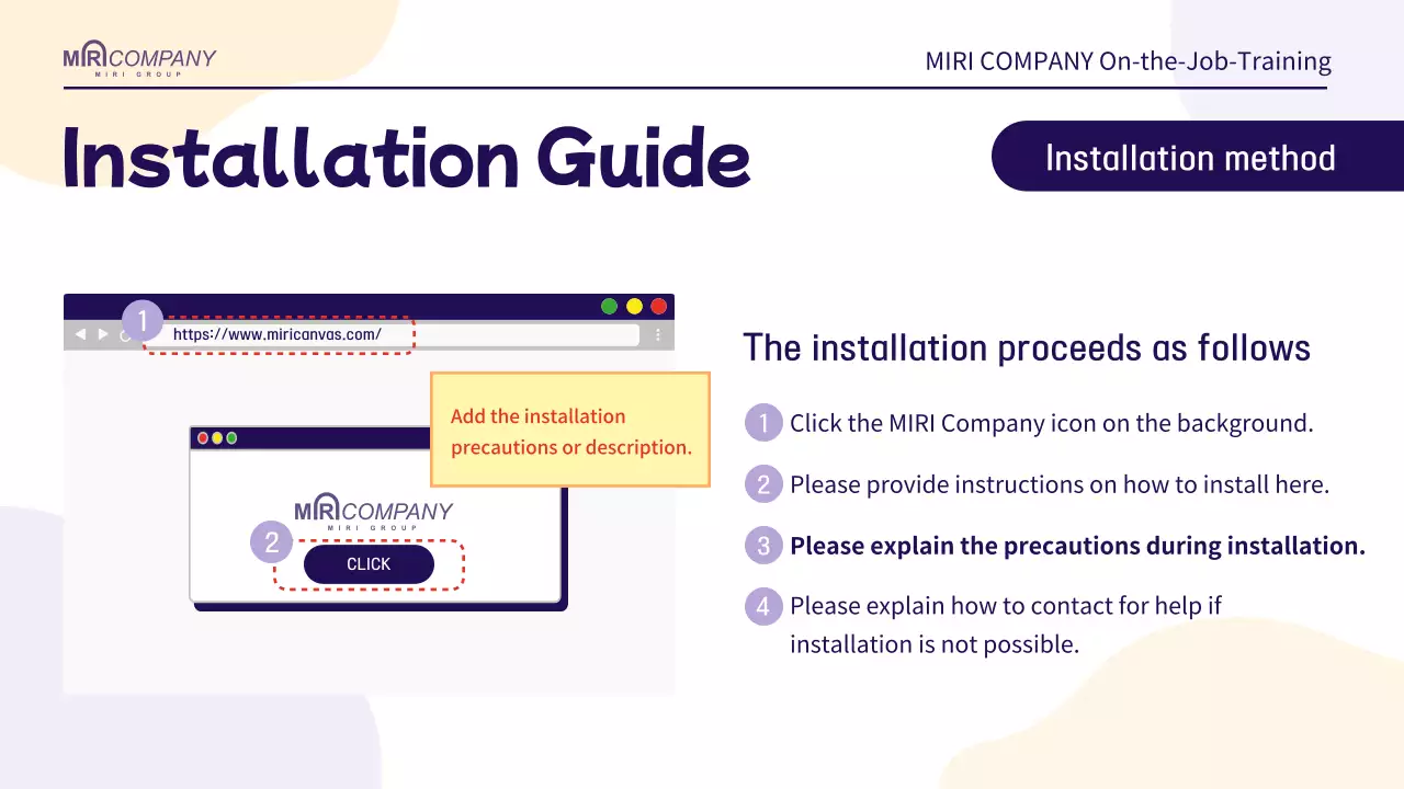 A simple HR training guide in mauve and orange