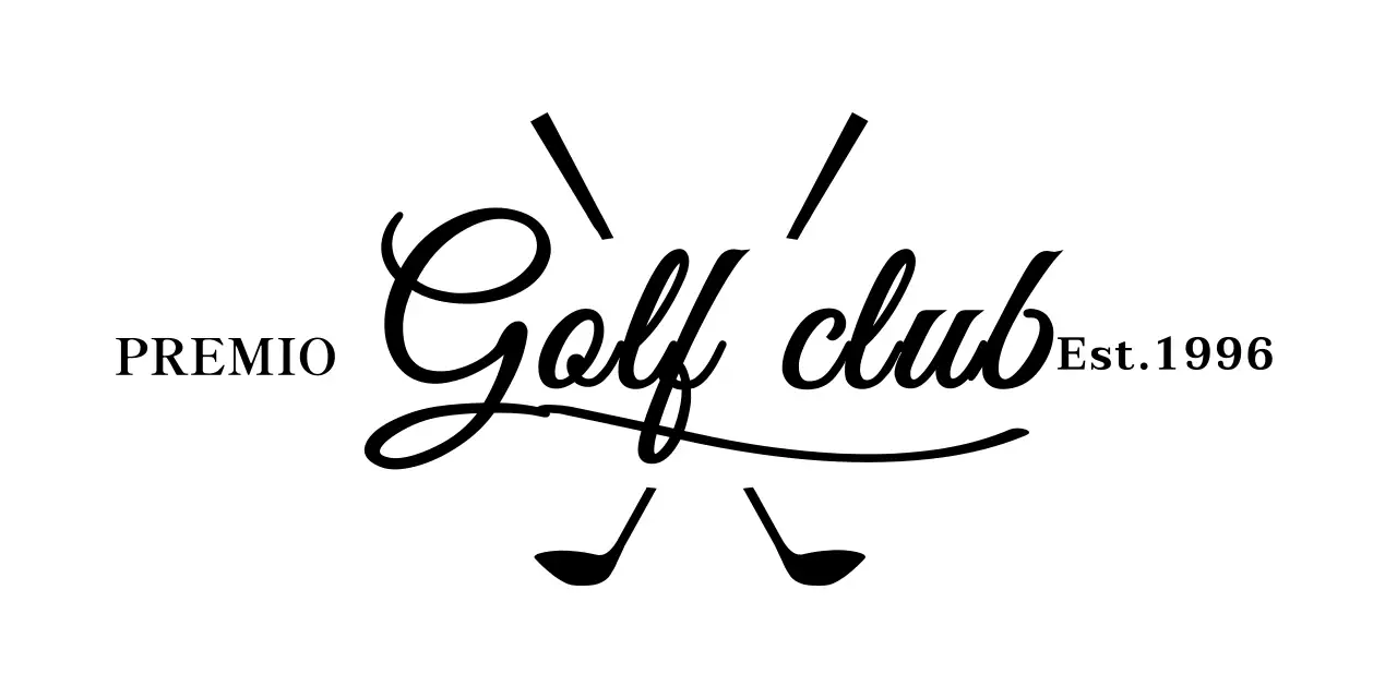 Concetto di lusso mazza da golf con illustrazione mazza da golf e scrittura a mano