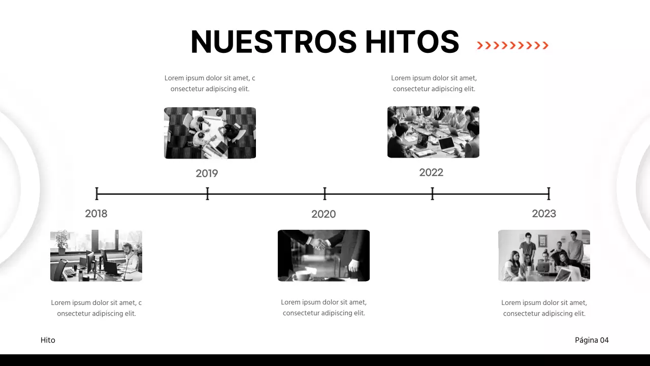 Material clásico para informes comerciales en negro y rojo