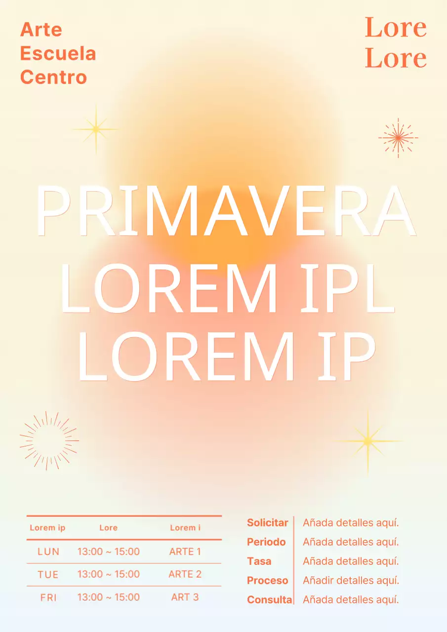 El centro naranja y minimalista promueve la campaña de afiliación de primavera