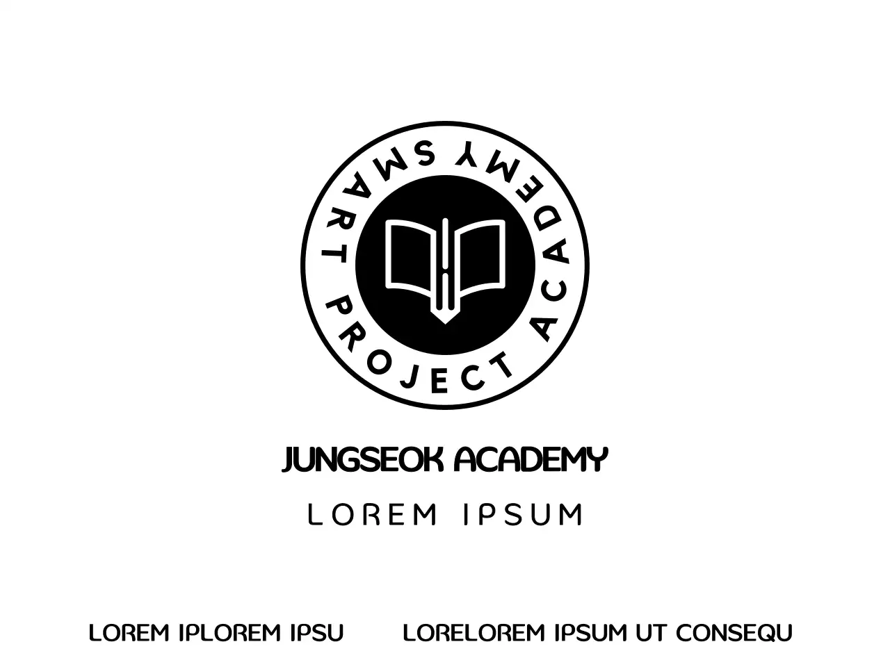 Promoting an educational admissions center with a circular symbol logo