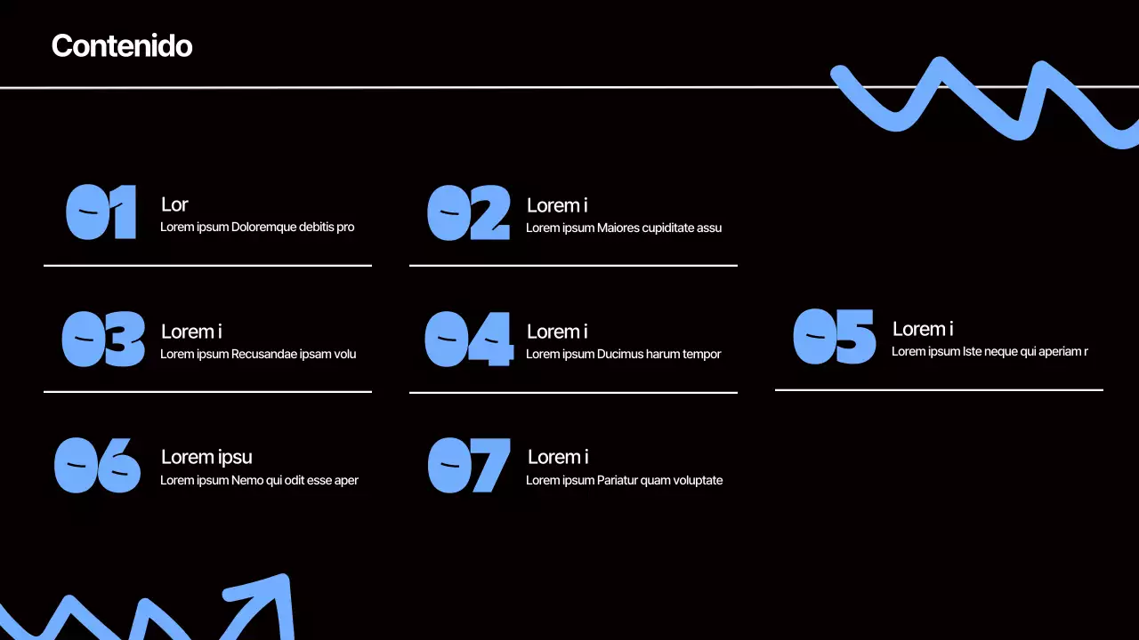 Material de reunión kitsch en azul