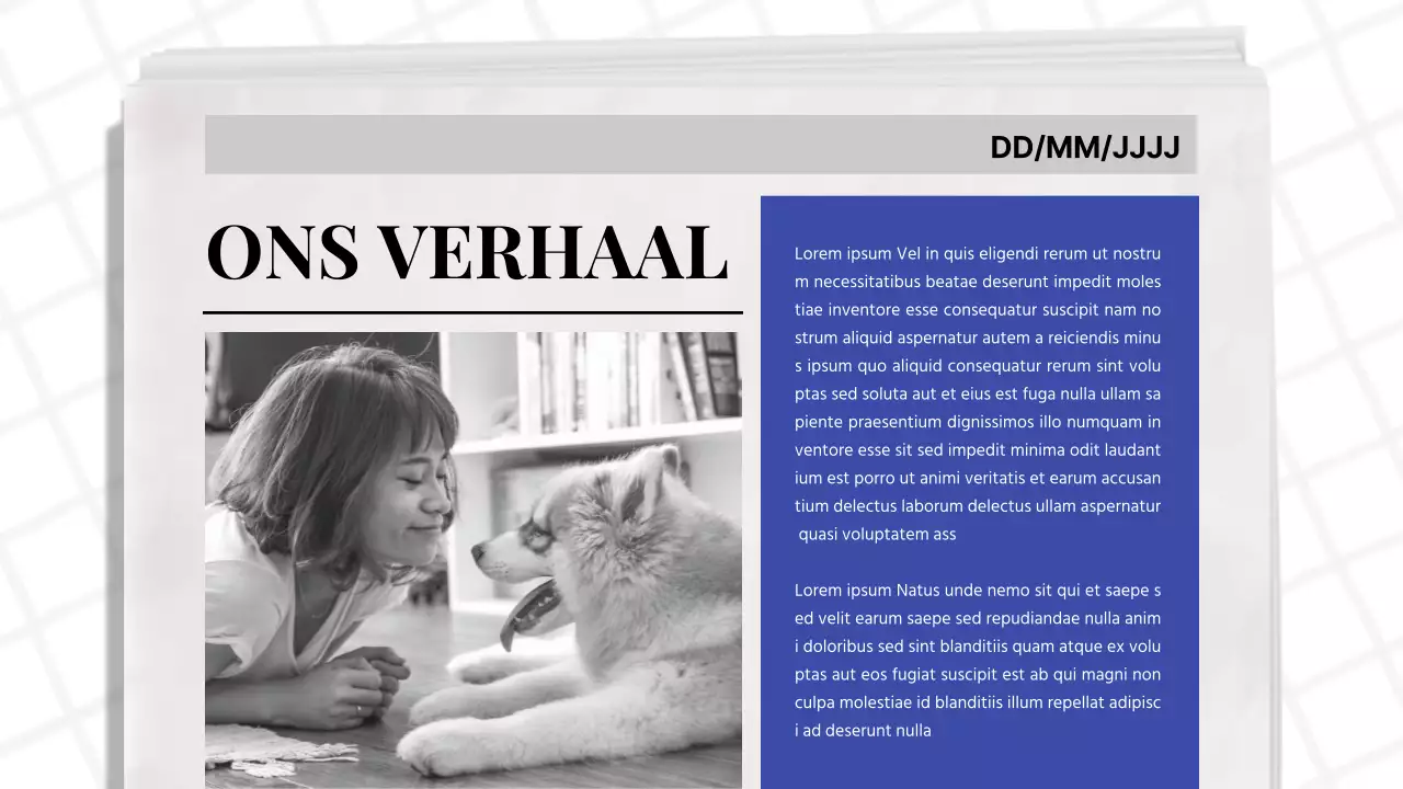 Blauw en Zwart Klassiek Kranten Thema Bedrijfsrapport