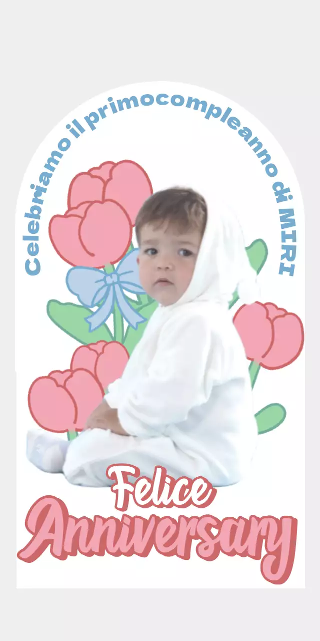 Un simpatico ritratto rosa per la festa del bebè