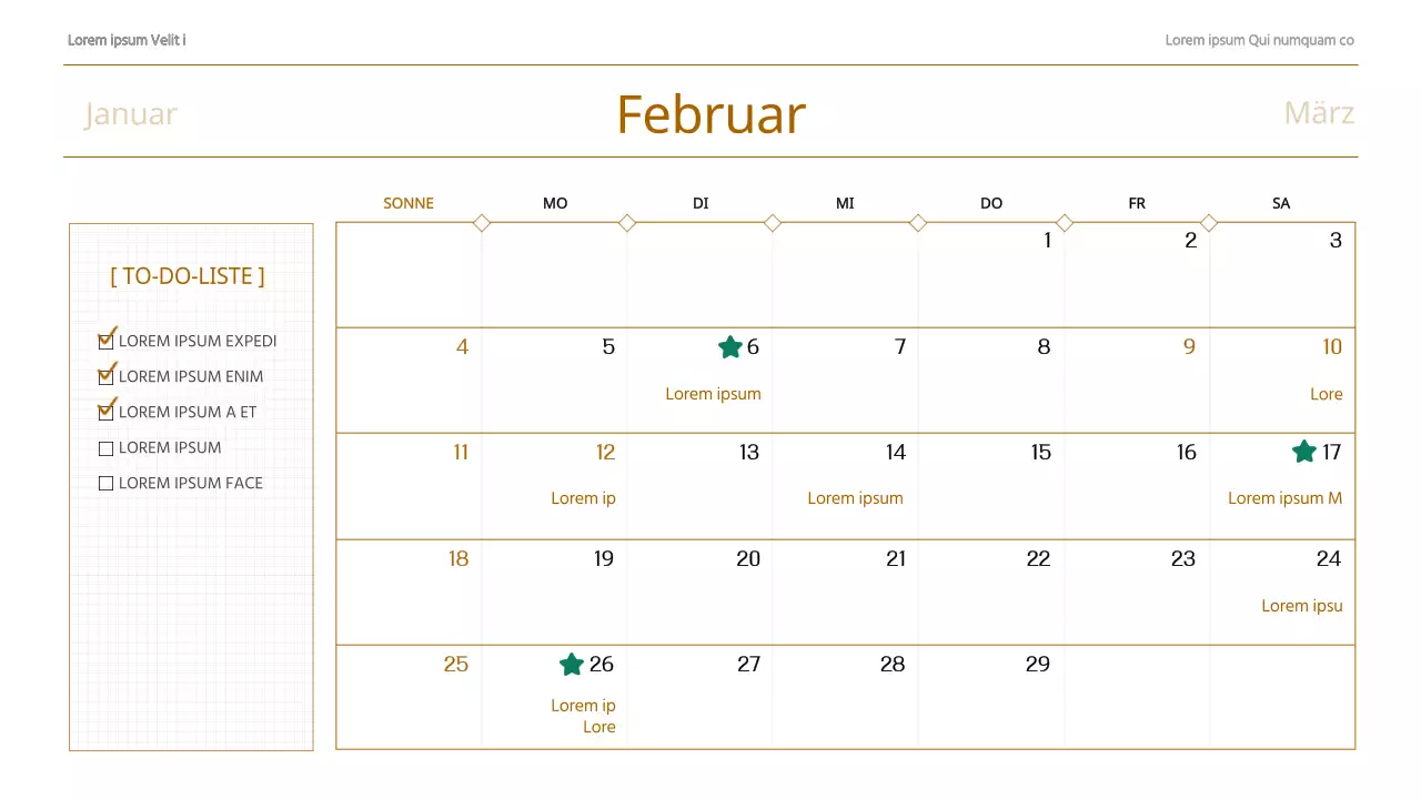 Ein trendiger GoodNote-Kalender in Weiß und Grau