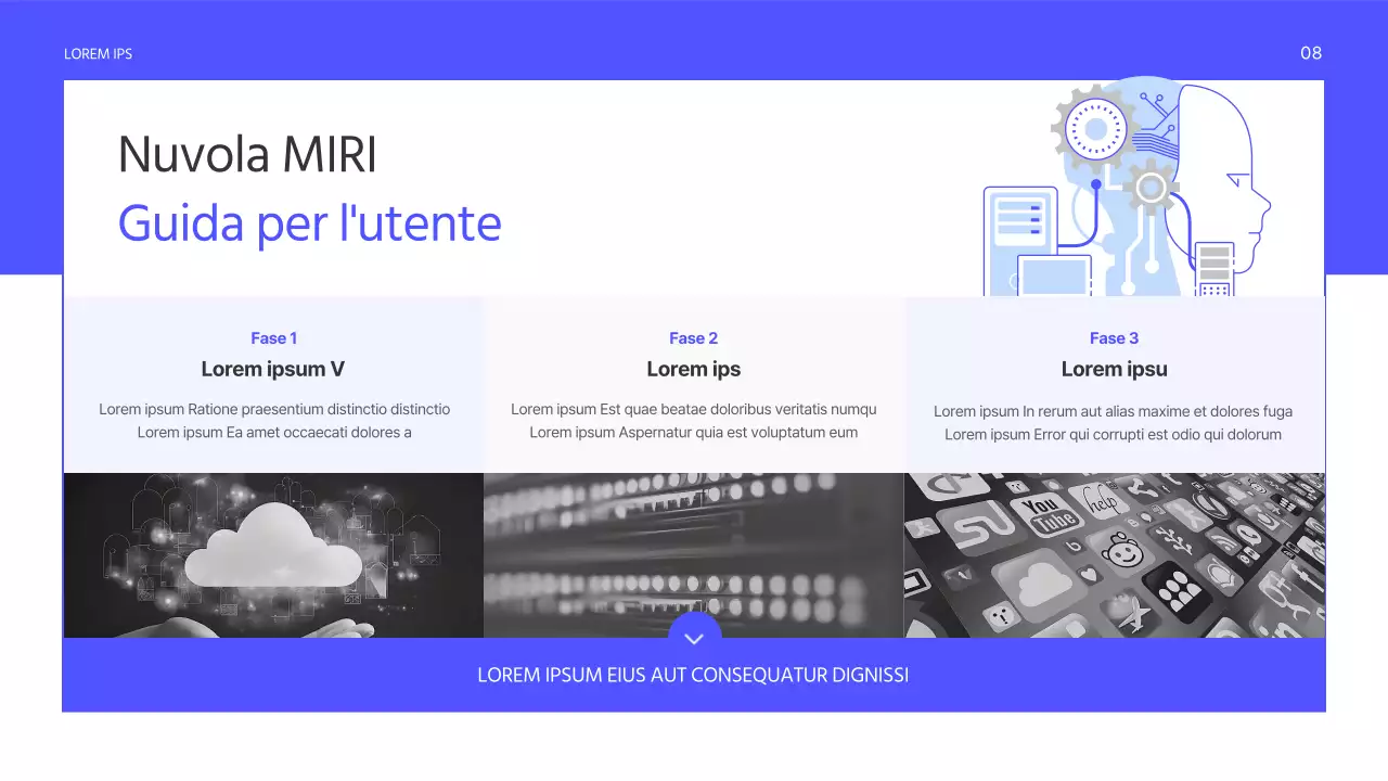 Un semplice prospetto di servizi aziendali in viola