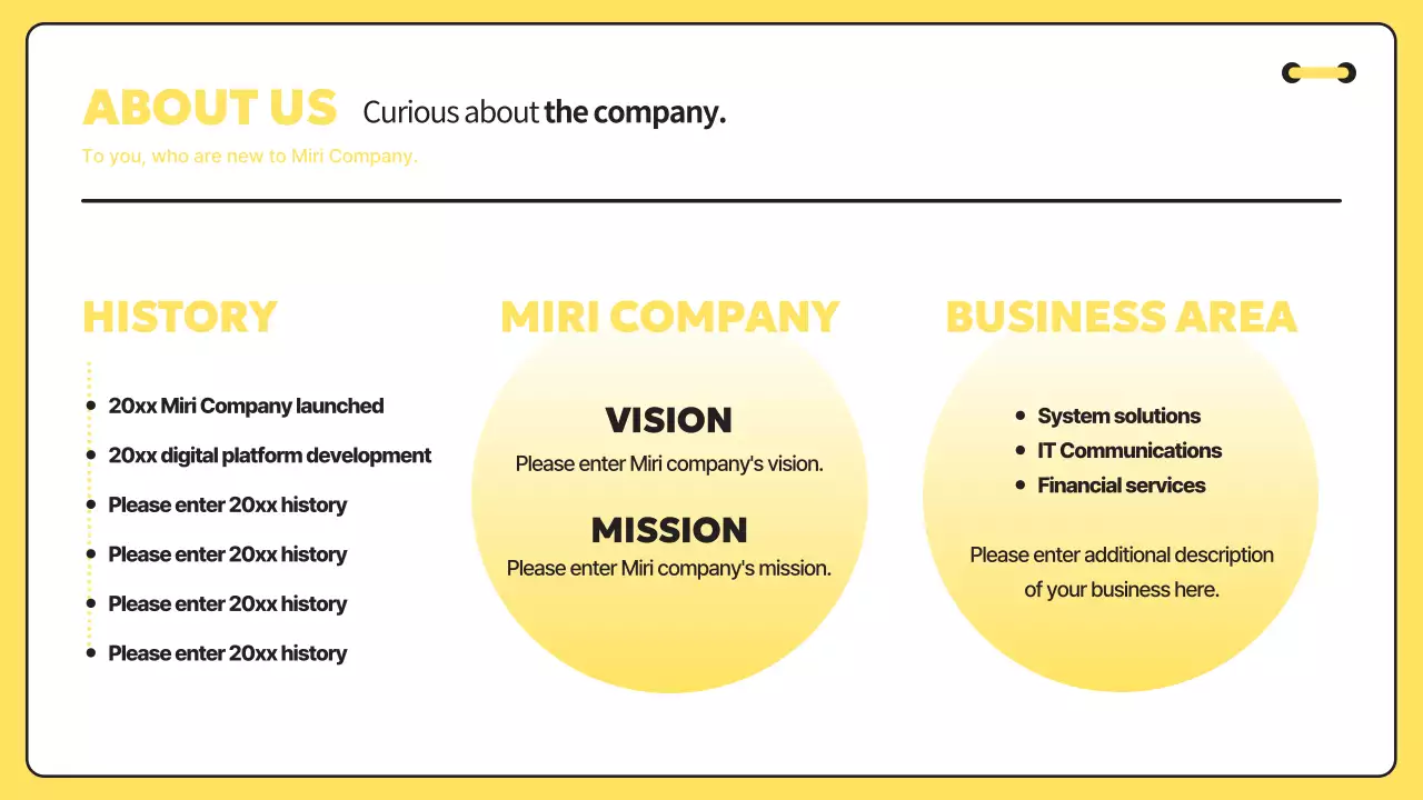 옐로우 모던 온보딩 가이드 프레젠테이션