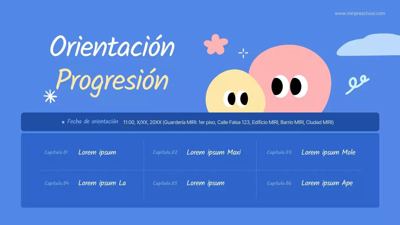 Guía para la contratación de niños de jardín de infancia azules y rosas