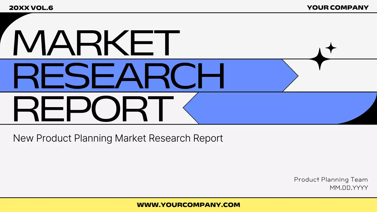 파랑과 노랑의 트렌드한 시장조사 보고서