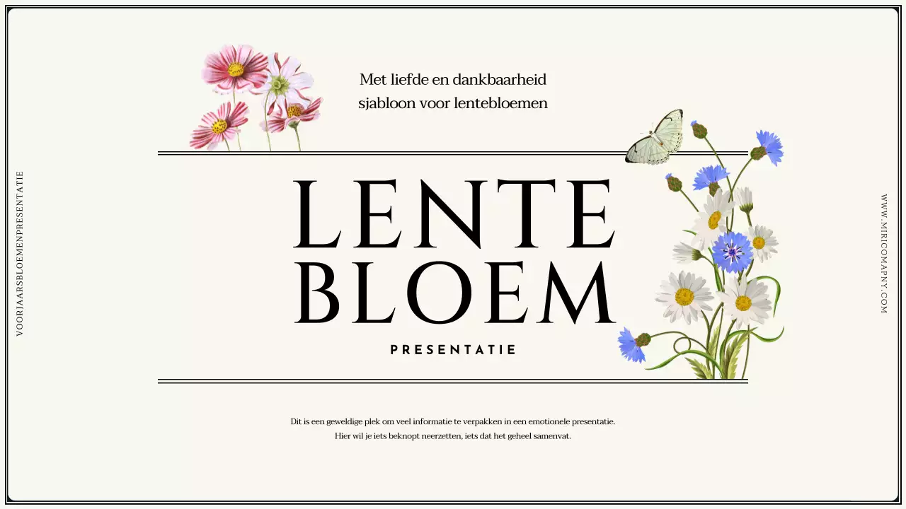 Vintage lentebloemen in ivoorkleurig ontwerpvoorstel