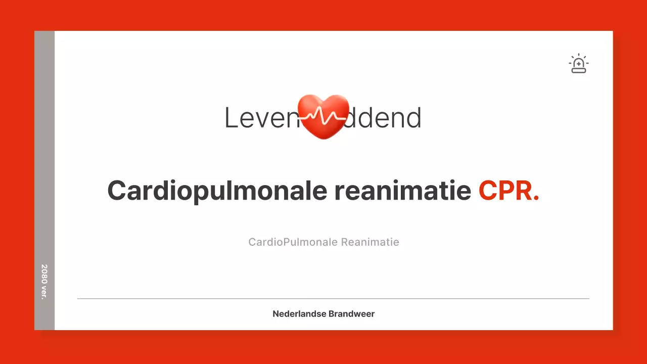 Eenvoudig rood en bruin reanimatiemateriaal