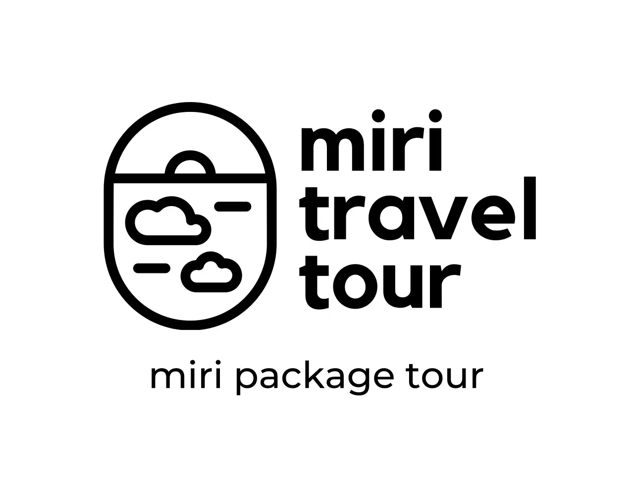 Logo đại lý du lịch với hình minh họa đơn giản và rõ ràng