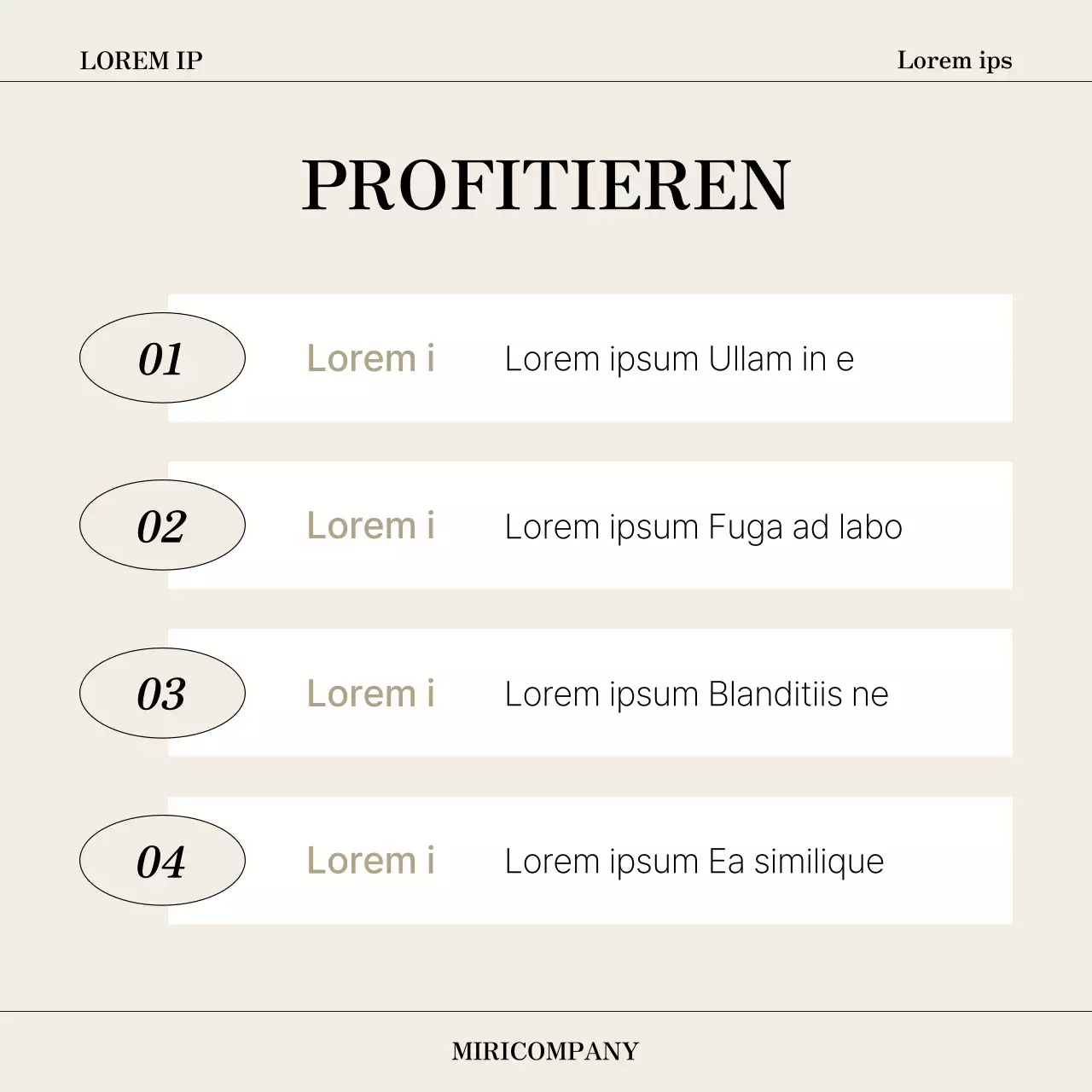 Ein einfacher Markenslip in Beige