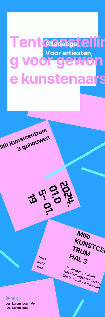 Promoot een levendige kunsttentoonstelling in roze