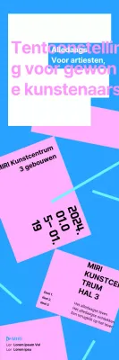 Promoot een levendige kunsttentoonstelling in roze