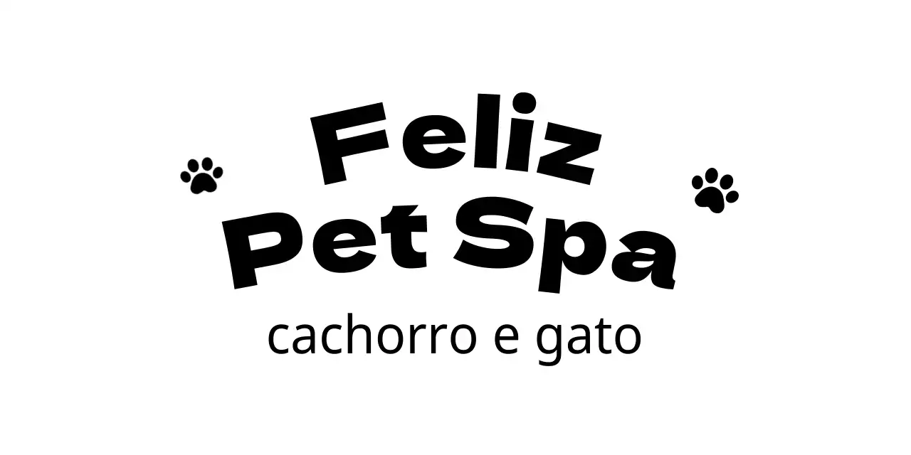Loja de cuidados para animais de estimação com tipografia gira