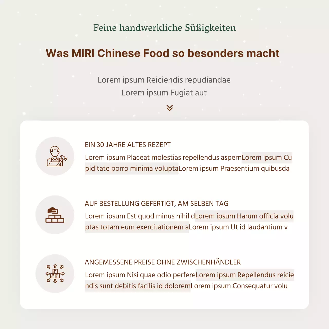 Werbung für ein einfaches hanwa Weihnachtsgeschenkset in Beige und Braun