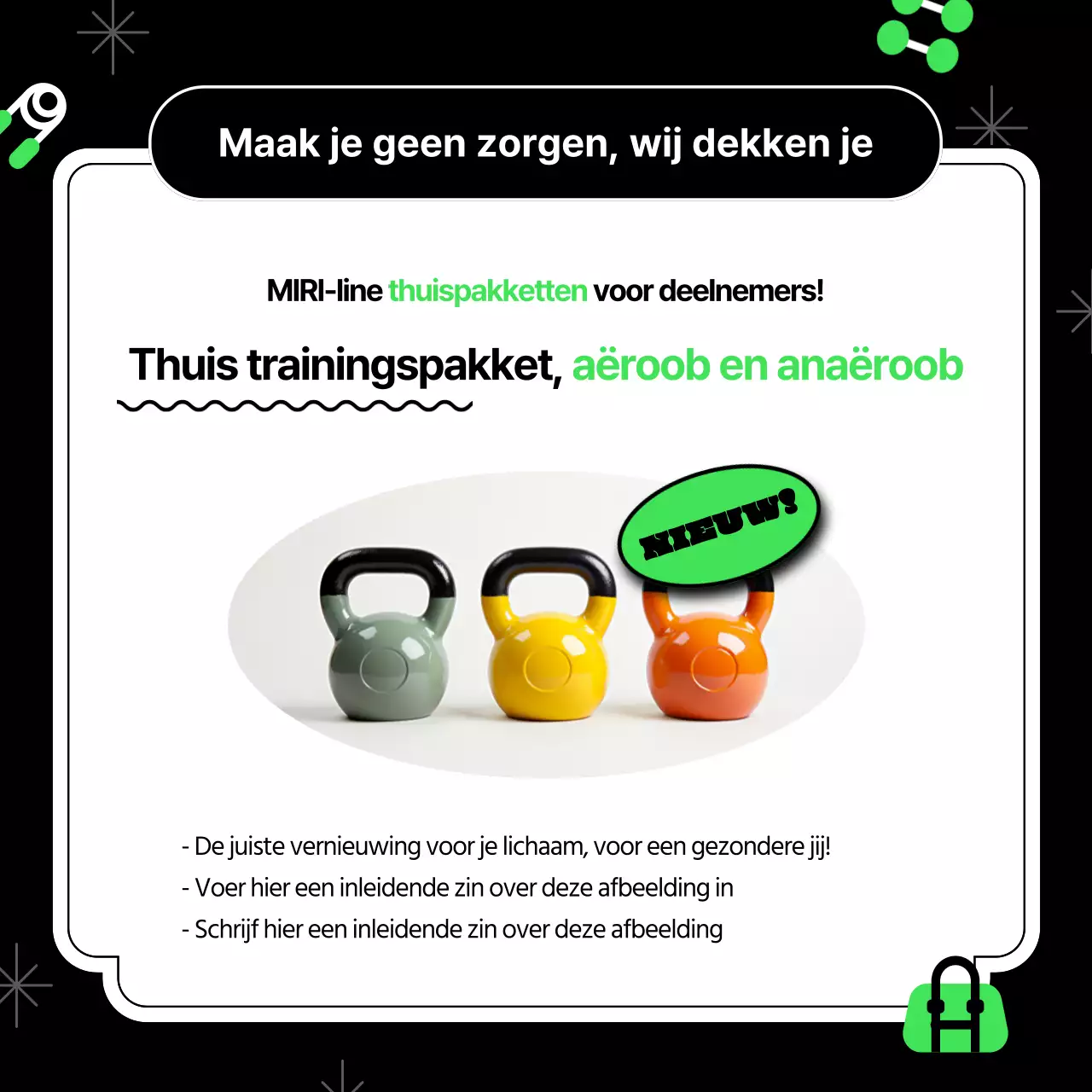 Werf supporters voor een kitscherige thuisworkout in neon en zwart