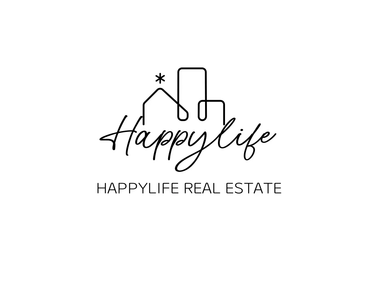 Simple concept real estate with a zip line illustration