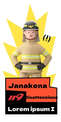 I vigili del fuoco evidenziano il pericolo in arancione