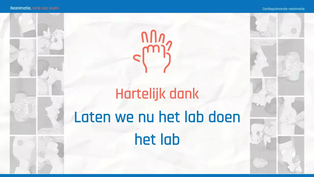 Eenvoudig reanimatiemateriaal in blauw