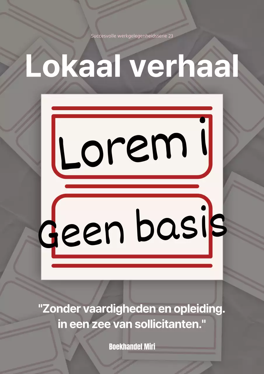 Geen specifieke sollicitatiebrief met rode en beige accenten