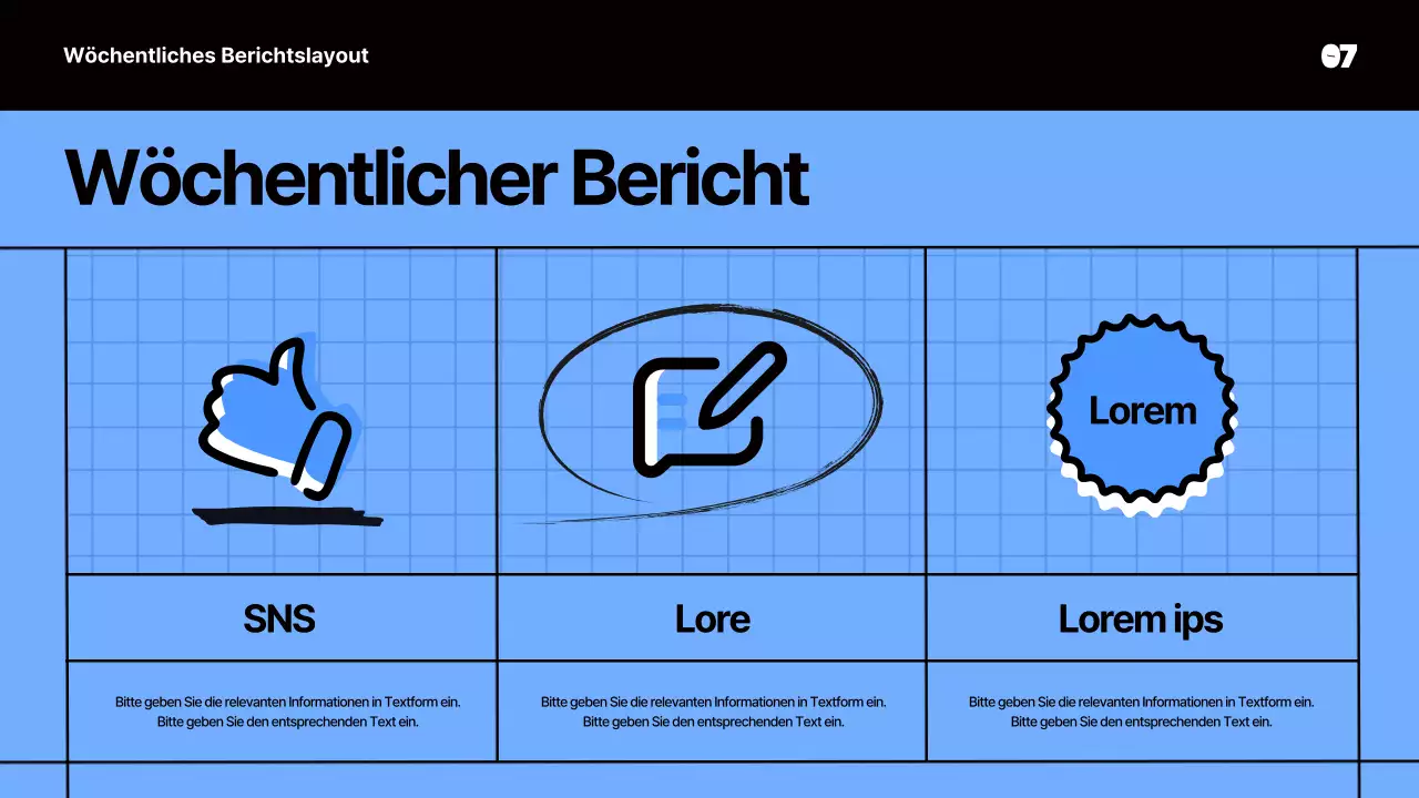 Kitschige Sitzungsunterlagen in Blau