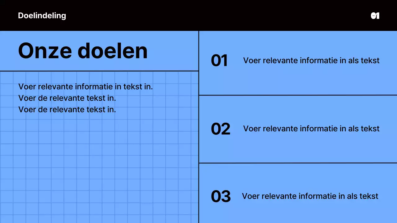 Kitscherig vergadermateriaal in blauw