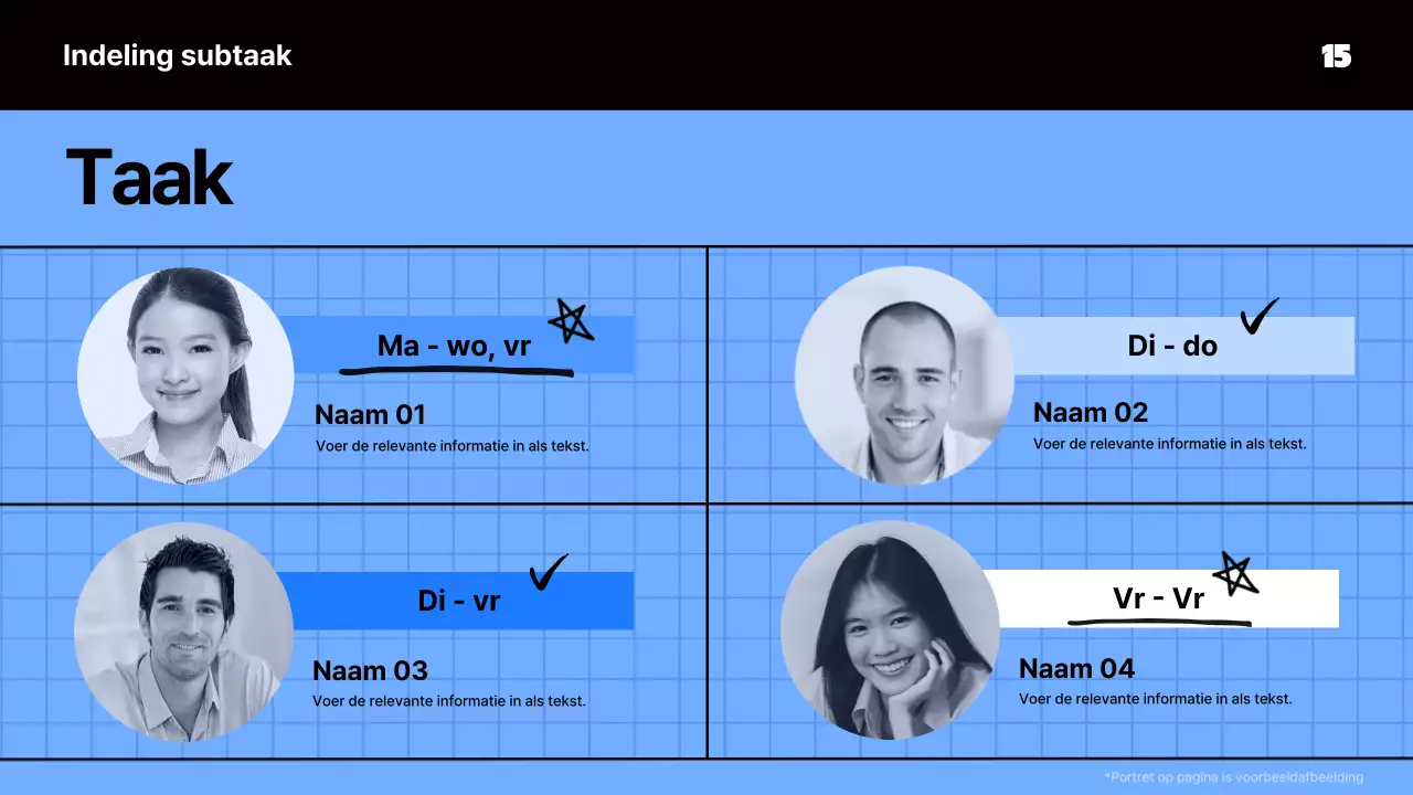 Kitscherig vergadermateriaal in blauw