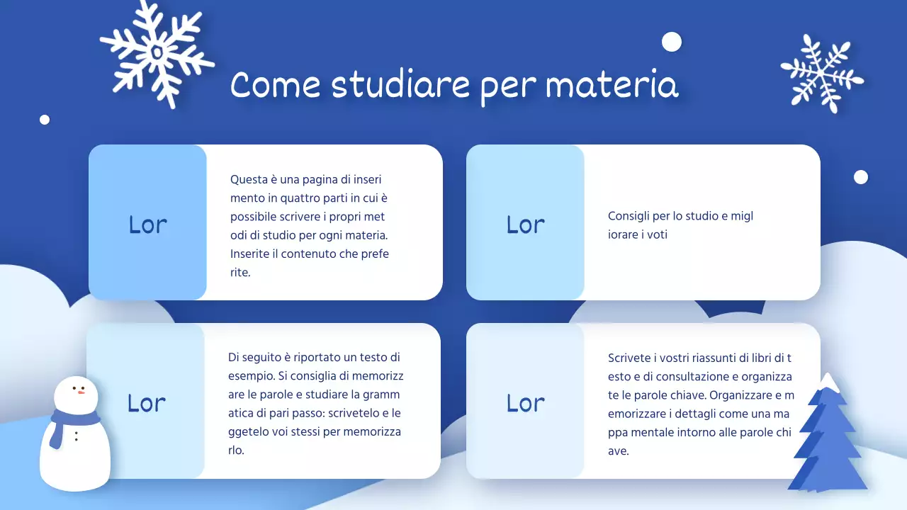 La vostra guida per un corso intensivo di vacanze invernali in bianco e blu