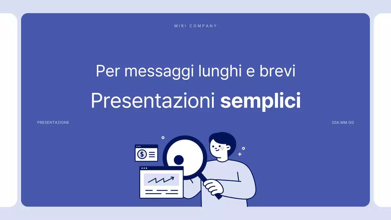 Testo semplice in blu per una relazione su cui si può scrivere molto